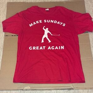 Tiger Woods Red Men's Graphic Tee - 'Make Sundays Great Again'